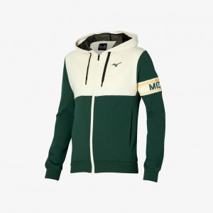 Mizuno ATHLETIC SWEAT JACKET Green White | AU_MZN63560